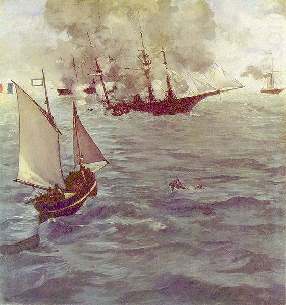 Schlacht zwischen der, Edouard Manet